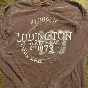 Ludington, Michigan graphic long sleeve shirt